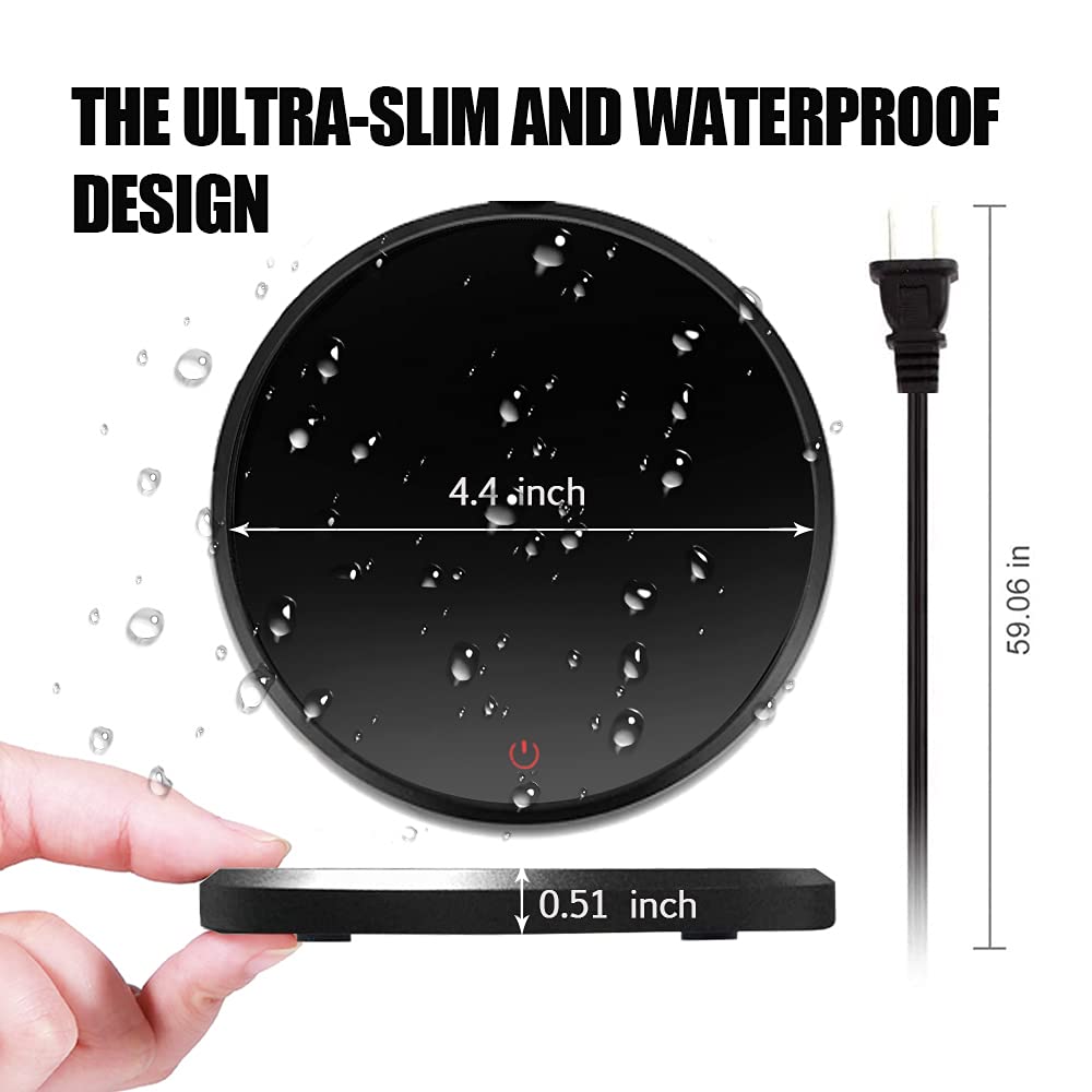 Coffee Mug Warmer & Mug Set, Krgmnhr Smart Coffee Warmer For Desk With Auto Shut Off For Desk Home Office Use, Pressure-Activate