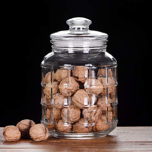 Forestamart Glass Jars Container For Kitchen Storage Set Of 1 With Glass Top Lid  2000 Ml, Clear