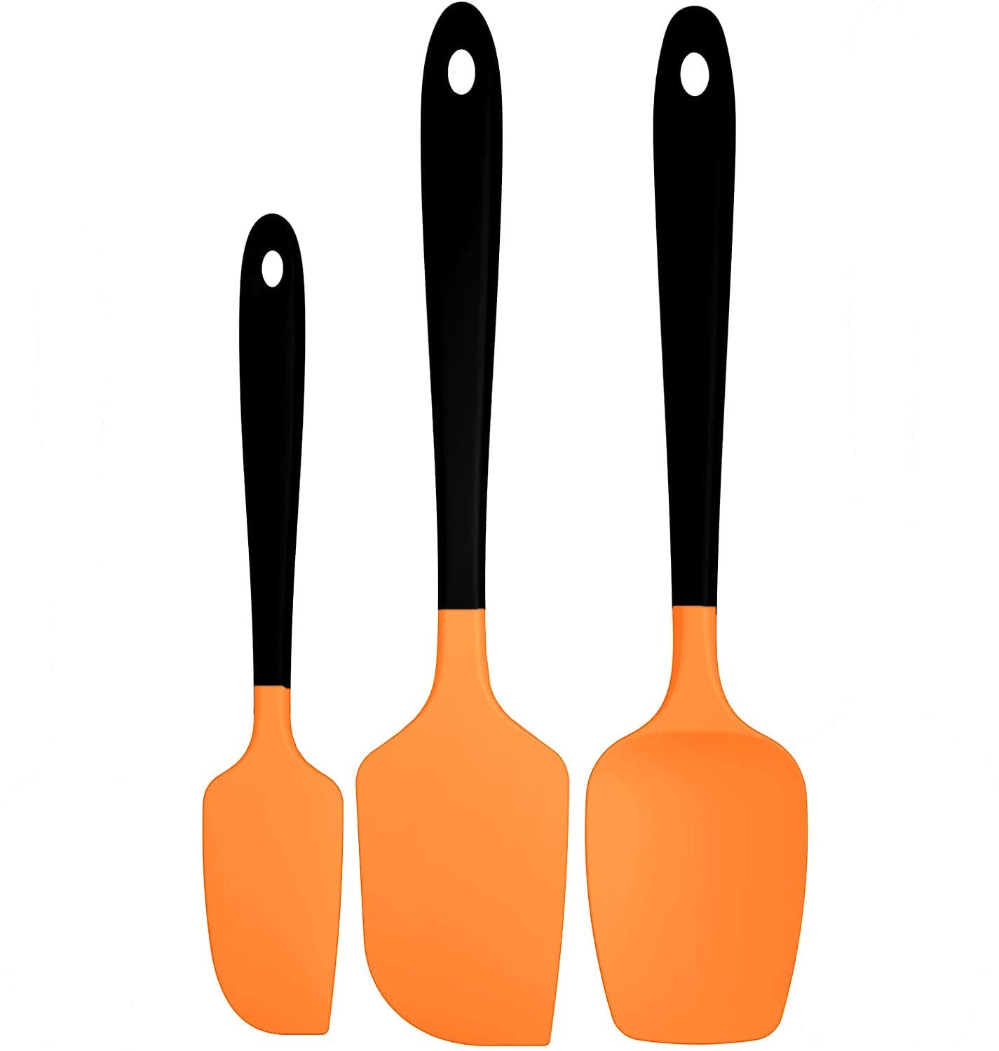 3 Piece Silicone Spatula Set, Flexible Heat Resistant NonScratch Baking Cooking Rubber Spatulas With Stainless Steel Core, Heat
