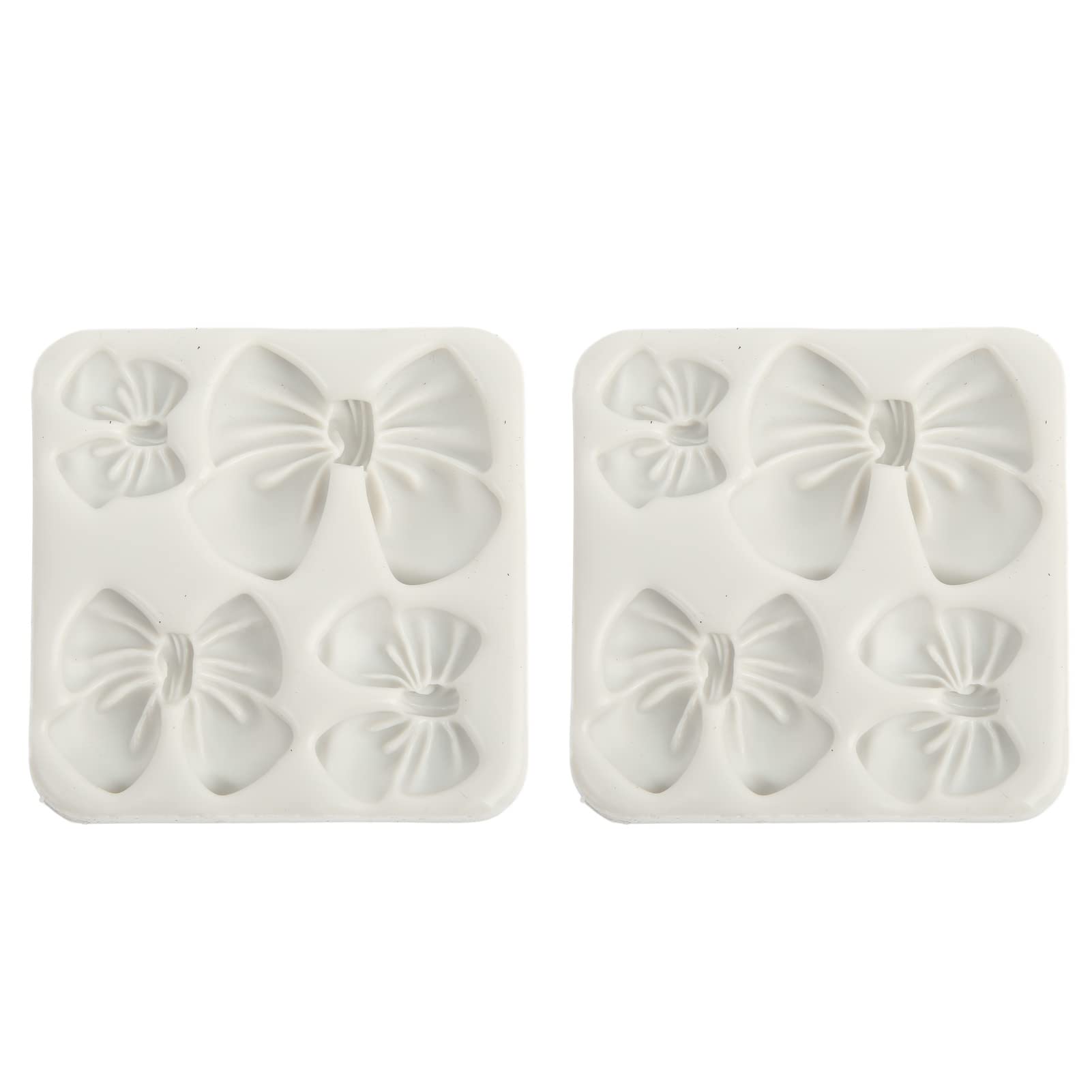 2Pcs Bow Biscuits Maker Prevent Stick Odorless Flexible Silicone Cartoon Bow Knot For Diy Cupcakes Chocolate Cake Craft Tool