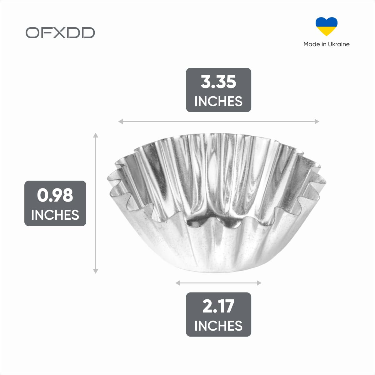 Muffin Cups For Kitchen Baking 3.35 Inch - 20 Pcs Metal Egg Tart Molds For Baking - Reusable Mini Tart Tins And Cupcake, Non-Sti