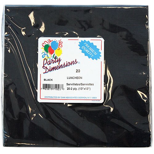 Party Dimensions Luncheon, Black 20 Count Napkin