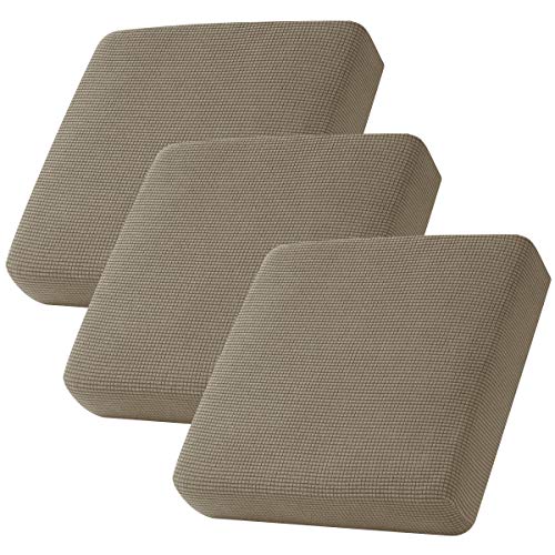 Chun Yi 3Pc Stretch Couch Cushion Covers, Sofa Seat Slipcovers Suitable For Armchair Loveseat Sofa With Spandex Jacquard Fabric(