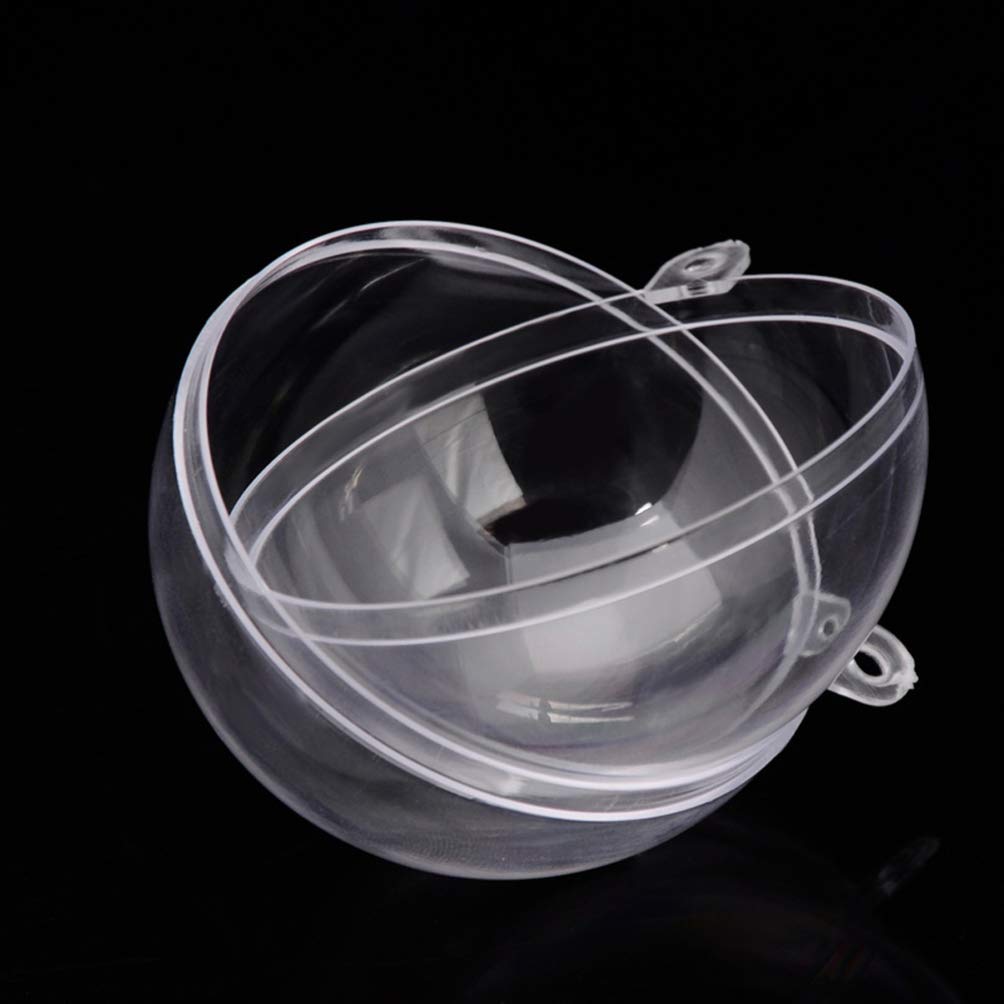 Vosarea Wedding Ornament Clear Plastic Fillable Christmas Ornaments Christmas Tree Decorations Ornaments DIY Crafts 8cm Yule Orn