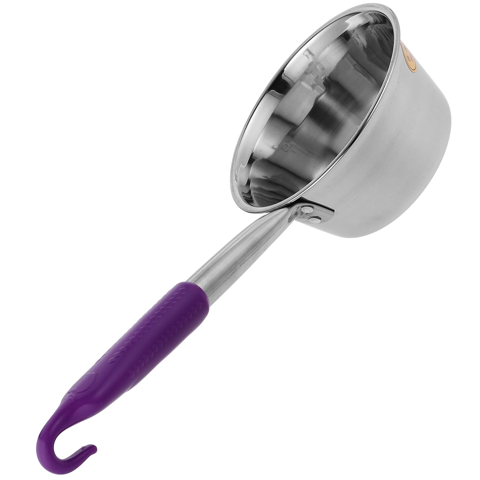 ULTECHNOVO Portable Stainless Steel Camping Ladle with Hook Ergonomic Long Handle Kitchen Ladle for Hiking and Outdoor Use Water