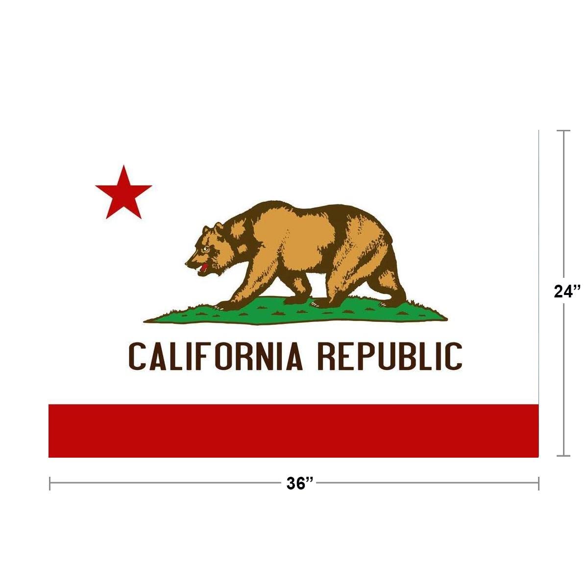 California Republic Bear State Flag Secession Secede Independent Union Country Leave United States Declare Independence Cool Wal