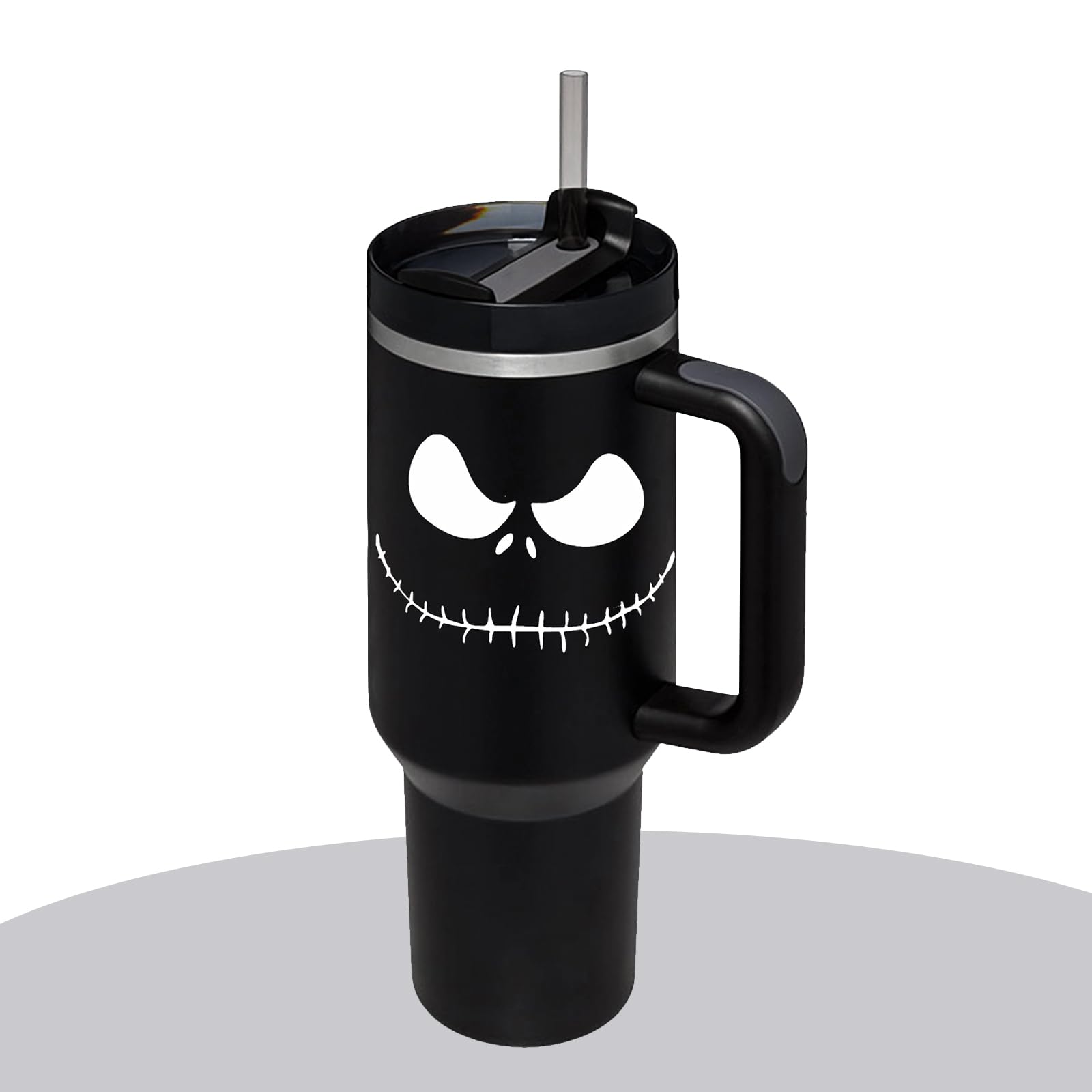 LXDAZSX 40OZ Jack Tumbler Stainless Steel Water Bottle Travel Mug Iced Coffee Cup with Handle Straw Lid Insulated Reusable Hot C