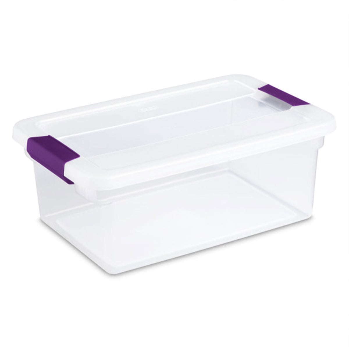 Sterilite 15 Quart Durable Clear View Stackable Plastic Storage Container Tote With Handles And Latching Lid For Closet Organiza