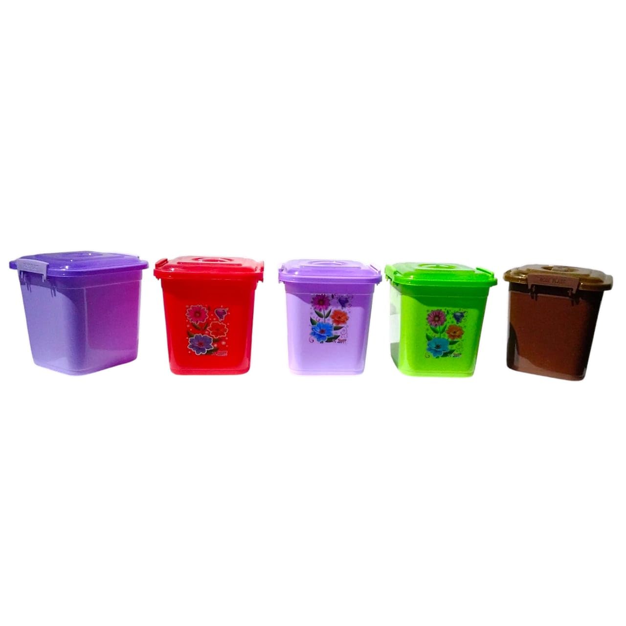 Food Storage Container With Lid, Square Plastic Box, Red, 2500Ml (Pack Of 1) | Multipurpose Plastic Storage Box With Lid For Ric