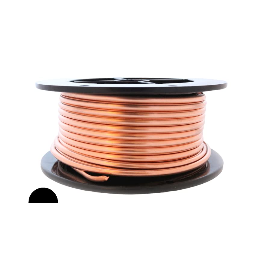 14 Gauge, 999 Pure Copper Wire (Half Round) Dead Soft Cda 110 Made In Usa - 1Lb (126Ft) By Craft Wire
