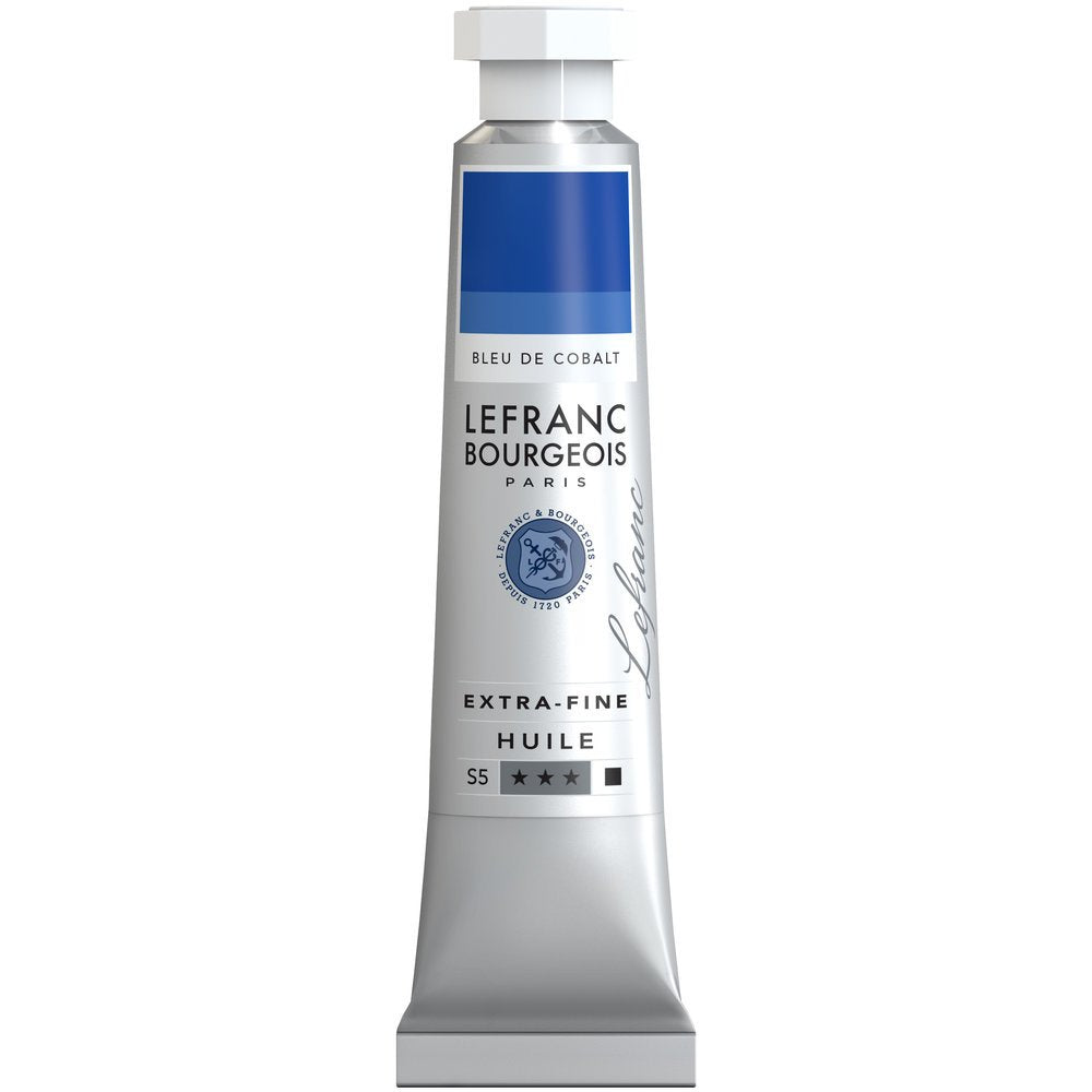 Lefranc Bourgeois Extra Fine Lefranc Oil Paints Artist Pigments, Oil-Based Paint, Kobaltblau Lefranc, 20 ml