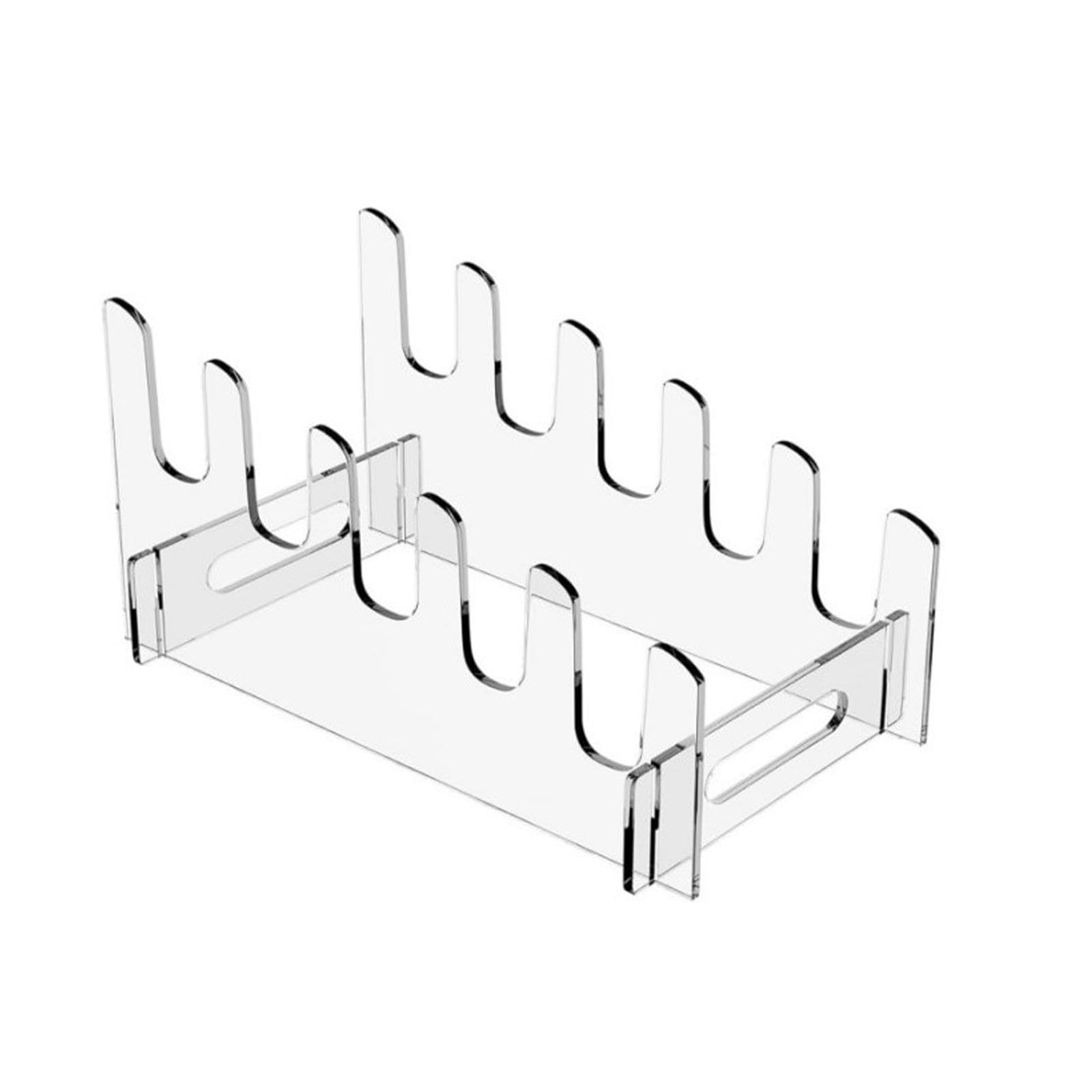 Ecomistiq Acrylic Plate Stand Plate Dinnerware Display Stand For Restaurant Countertop 5 Tier|Dish Racks|Racks & Holders|Kitchen