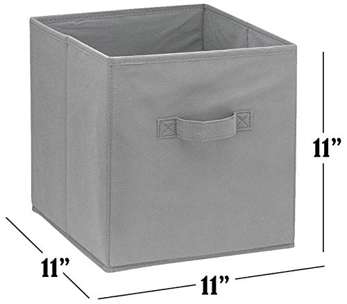 Foldable Cube Storage Bins - 6 Pack - These Decorative Fabric Storage Cubes Are Collapsible And Great Organizer For Shelf, Close