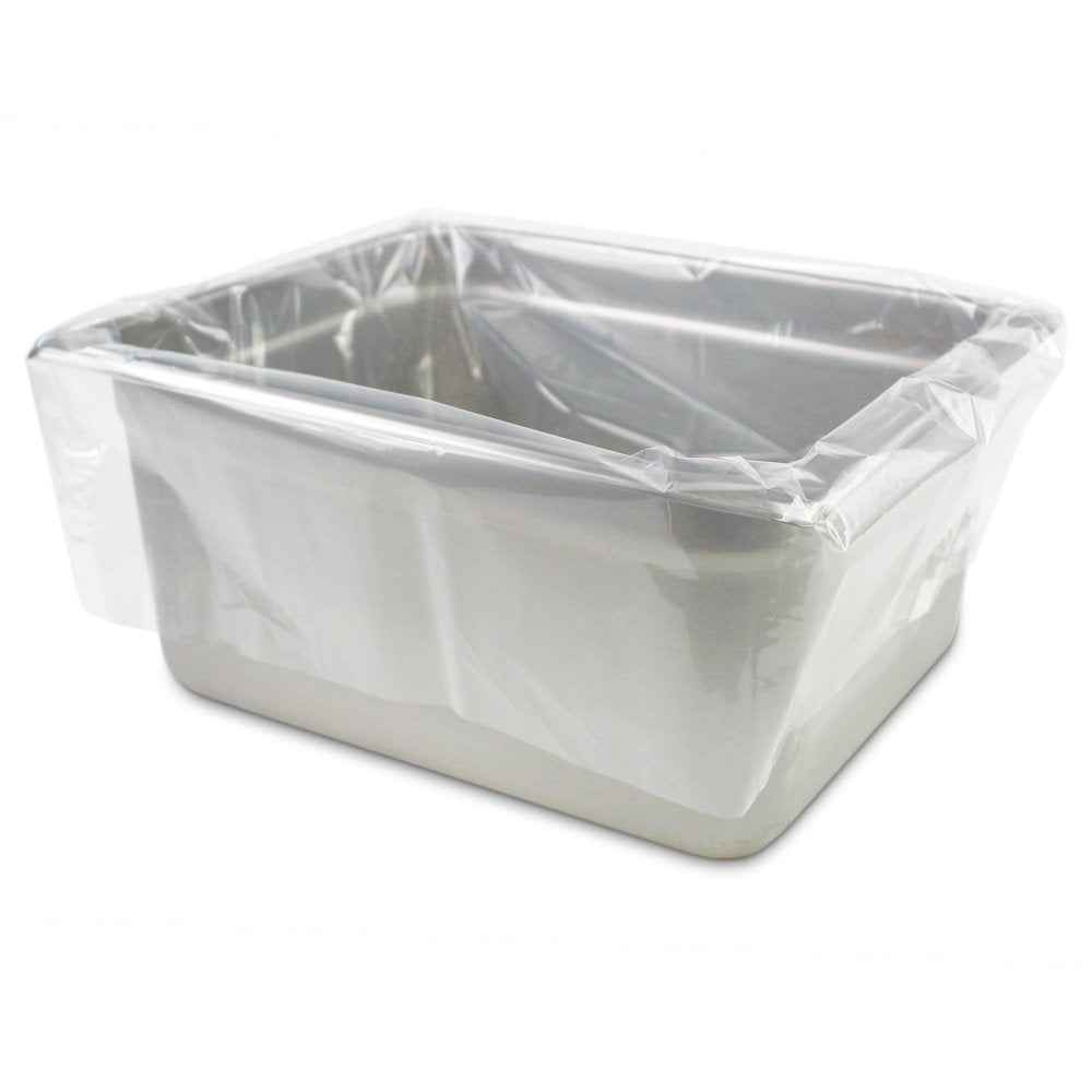 PanSaver Hotel Clear Pan Liners for Easy Clean Up - Disposable Buffet Pan Liners, Ovenable up to 400F (Half Medium/Deep Pan Line
