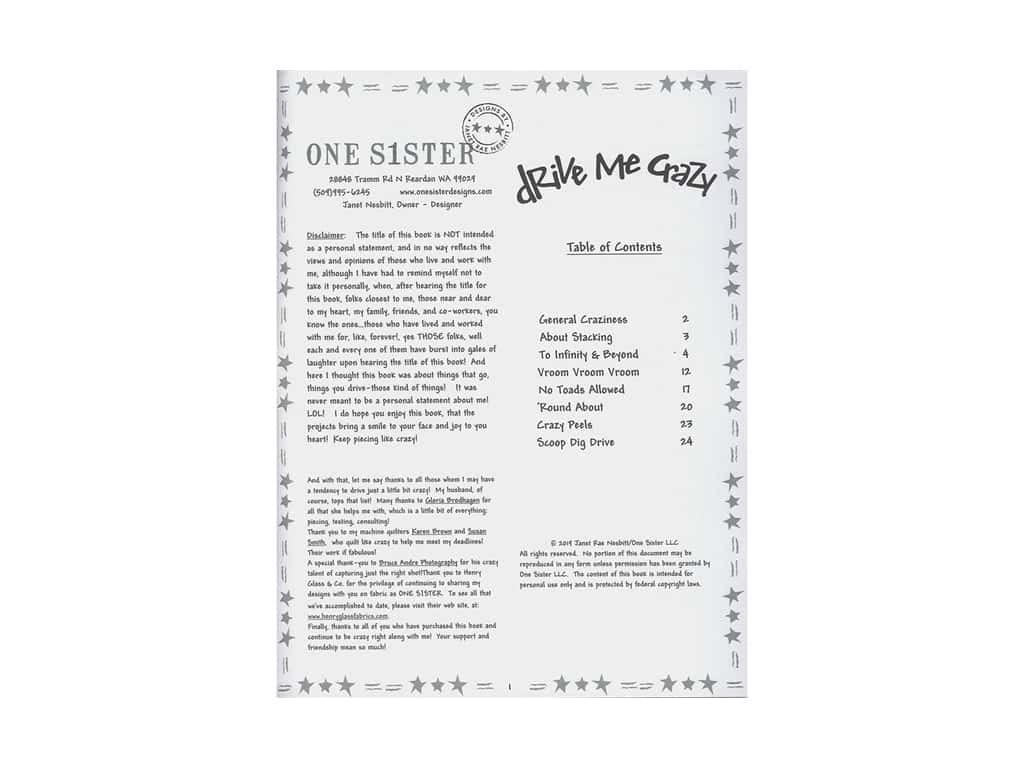 One Sister Designs Drive Me Crazy Bk