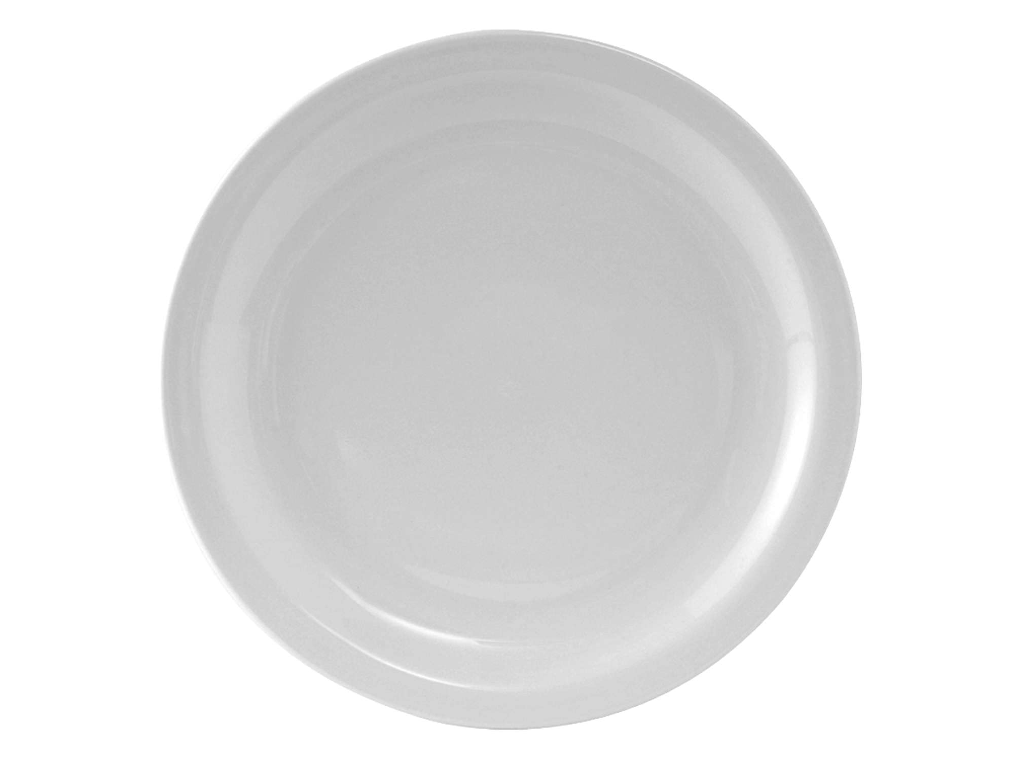 Tuxton China CLA-104 Plate, 10-1/2 Diameter, Round, Narrow Rim, Microwave and Dishwasher Safe, Oven Proof, Fully Vitrified, Colo
