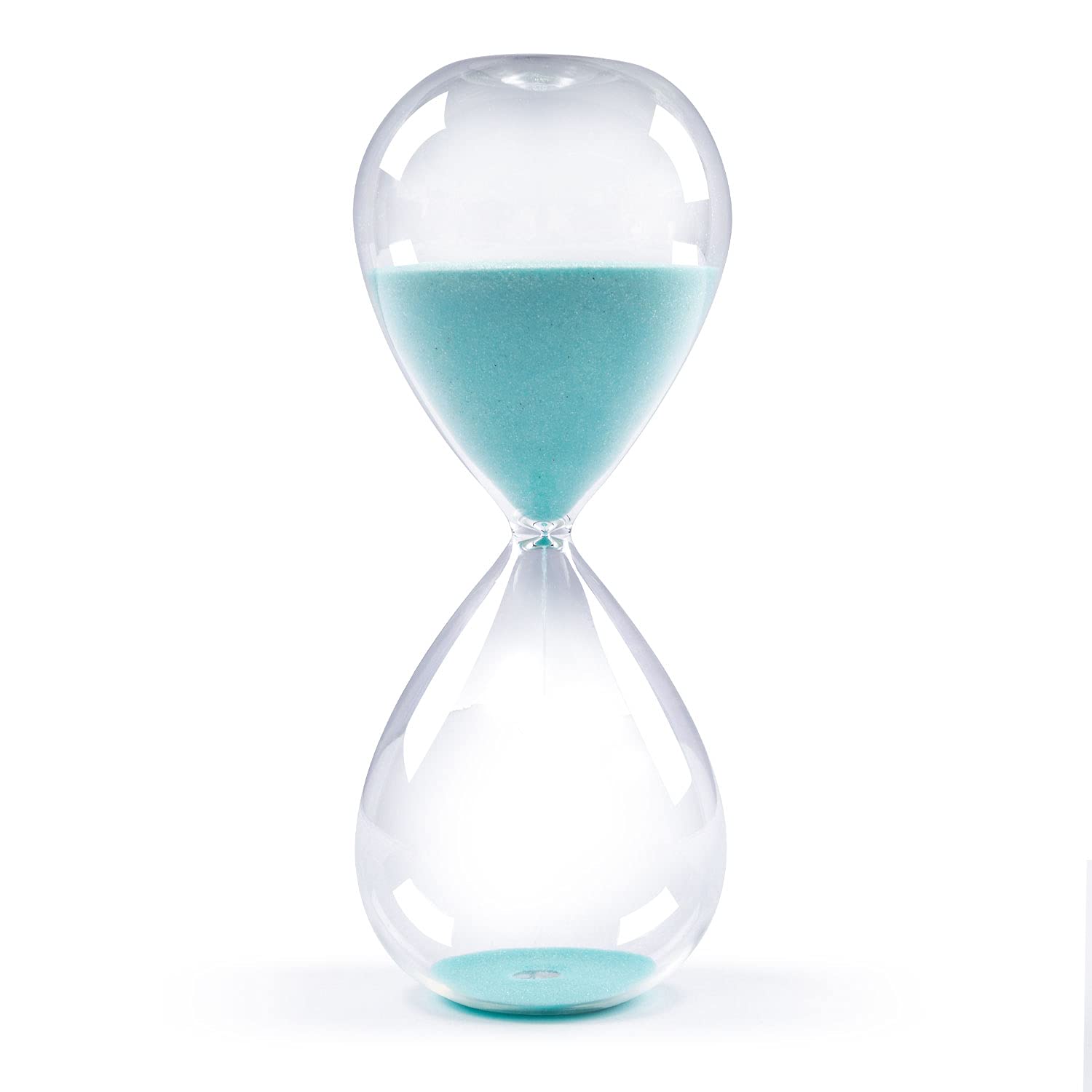 Hourglass Sand Timers - Swisselite Biloba Hourglass Sand Timer Inspired Glass/Home, Desk, Office Decor