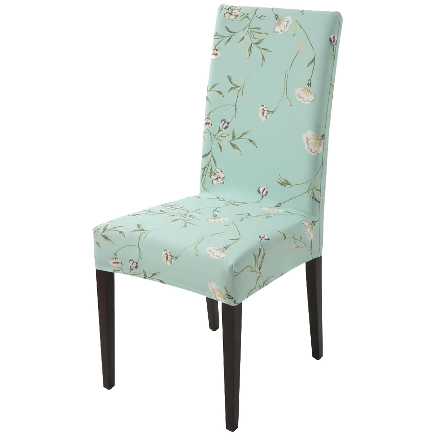 House Of Quirk Elastic Chair Cover Stretch Removable Washable Short Dining Chair Cover Protector Seat Slipcover (Pack Of 1, Gree