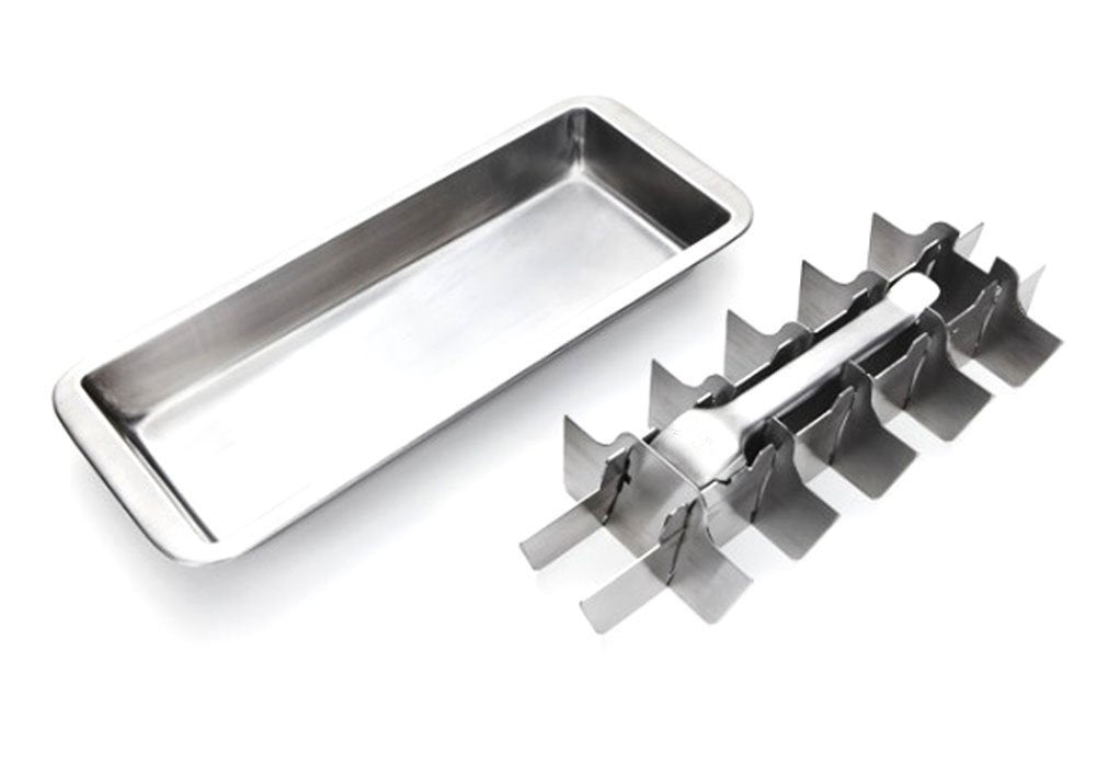 Lever-Style Ice Cube Tray, 2 In 1 Stainless Steel Ice Making Mold And Ice Cracker