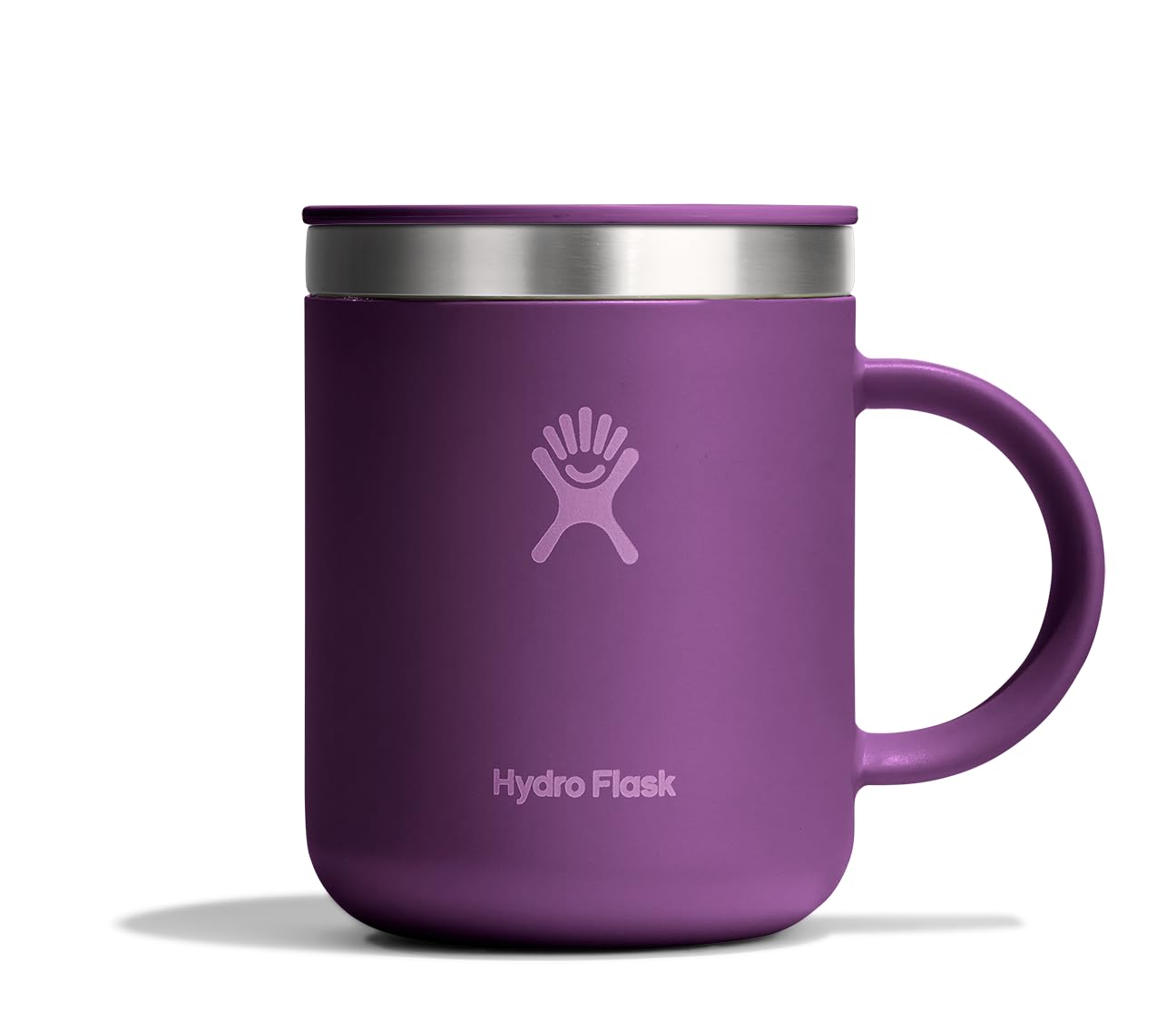 Hydro Flask Coffee Mug - Insulated Stainless Steel, Non Spill, Leak Resistant Travel Mug 12 Oz Beachplum Purple