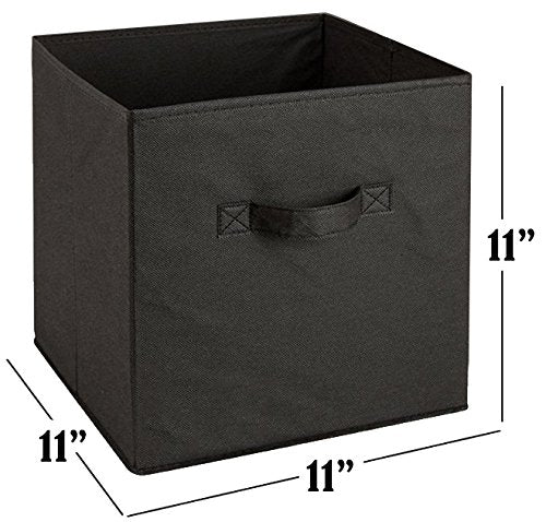 Handy Laundry Foldable Cube Storage Bins - 6 Pack - Decorative Fabric Storage Cubes Are Collapsible & Great Organizer For Shelf,