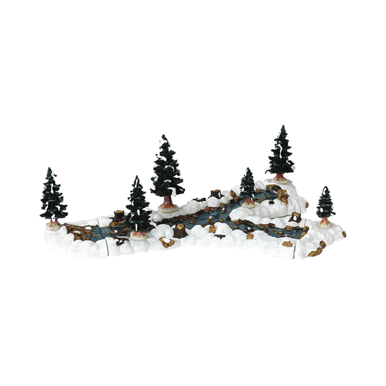 Lemax Mill Stream Fork Figurine - Multicolor Polyresin Decor, Model 13367