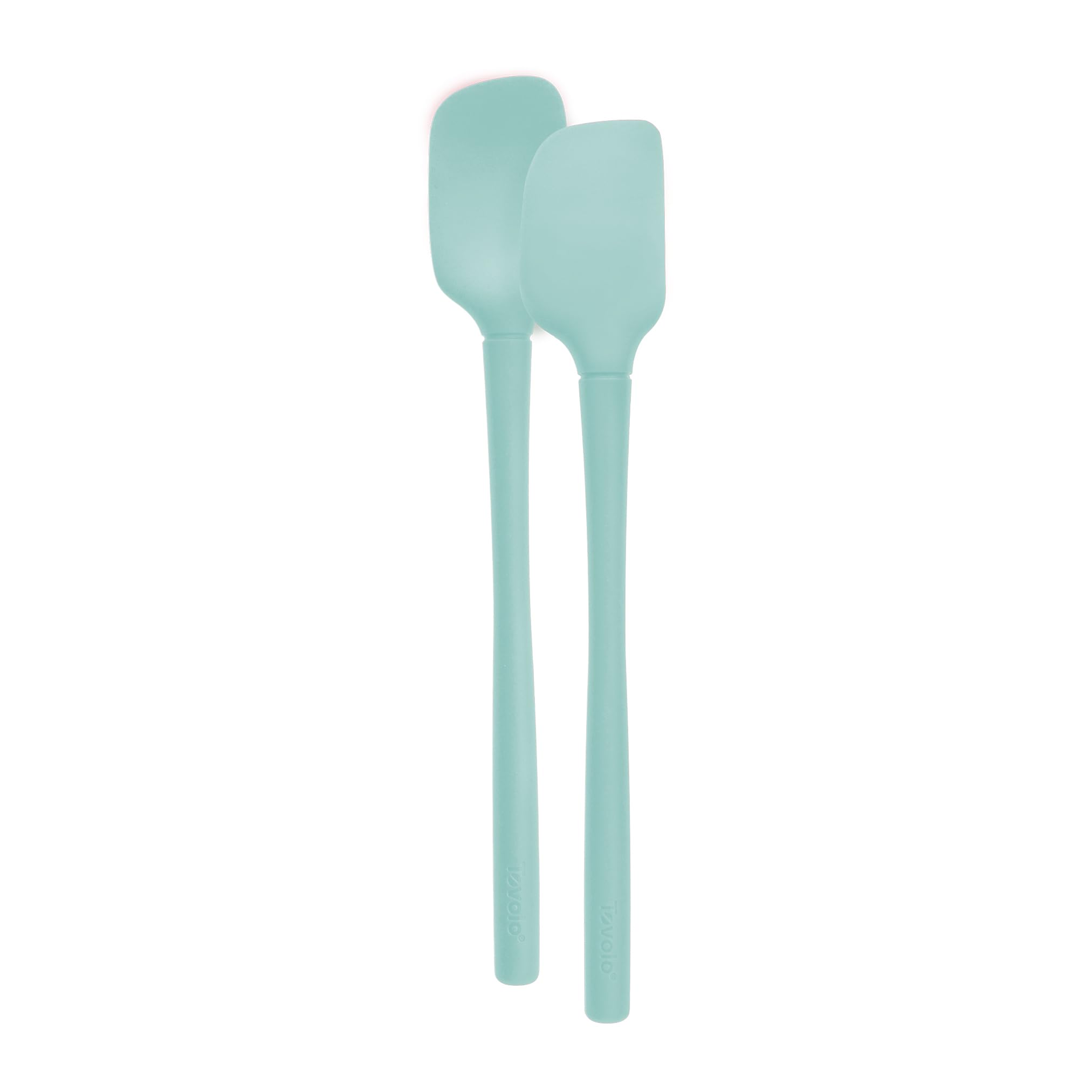 Tovolo Flex Core Mini Silicone Spatula Spoonula Set of 2 for Cast Iron Non Stick Cooking & Baking, Dishwasher Safe Spatula & Spo