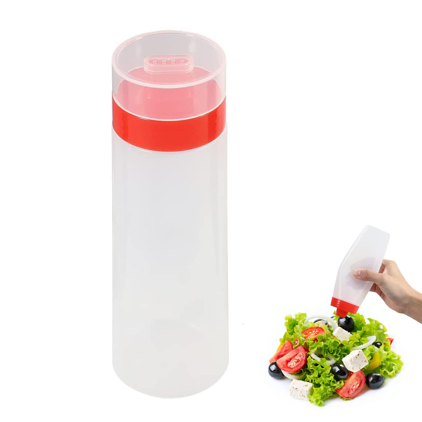 Aynefy Squeeze Bottle, 300Ml Plastic Squeeze Condiment Bottles With 4-Hole, Ketchup Squeeze Bottle, Sauce Bottle, For Ketchup Ja