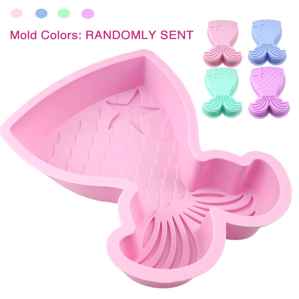 Mermaid Tail Silicone Cake Pan, Mermaid Tail Mold Mermaid Bread Baking Tray Cheesecake Muffin Cake Mold For Baby Shower Birthday