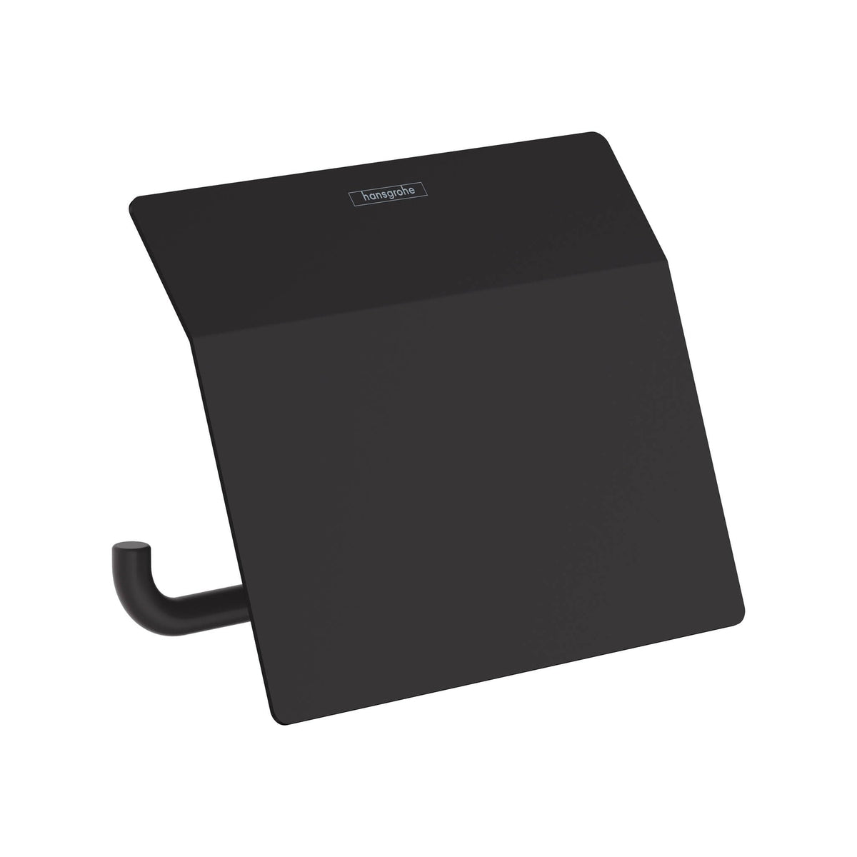 Hansgrohe Addstoris 6-Inch Roll Holder With Cover In Matte Black, 41753670
