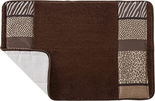 Zahari Home Safari Stripes Animal Bathroom Rug Classic Luxury Leopard Cheetah Zebra Bath Rug Contemporary Decor Beautiful Shower