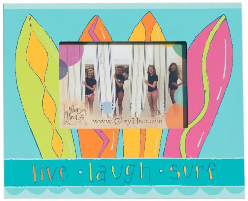 Glory Haus Live Laugh Surf Frame, 10 By 12-Inch
