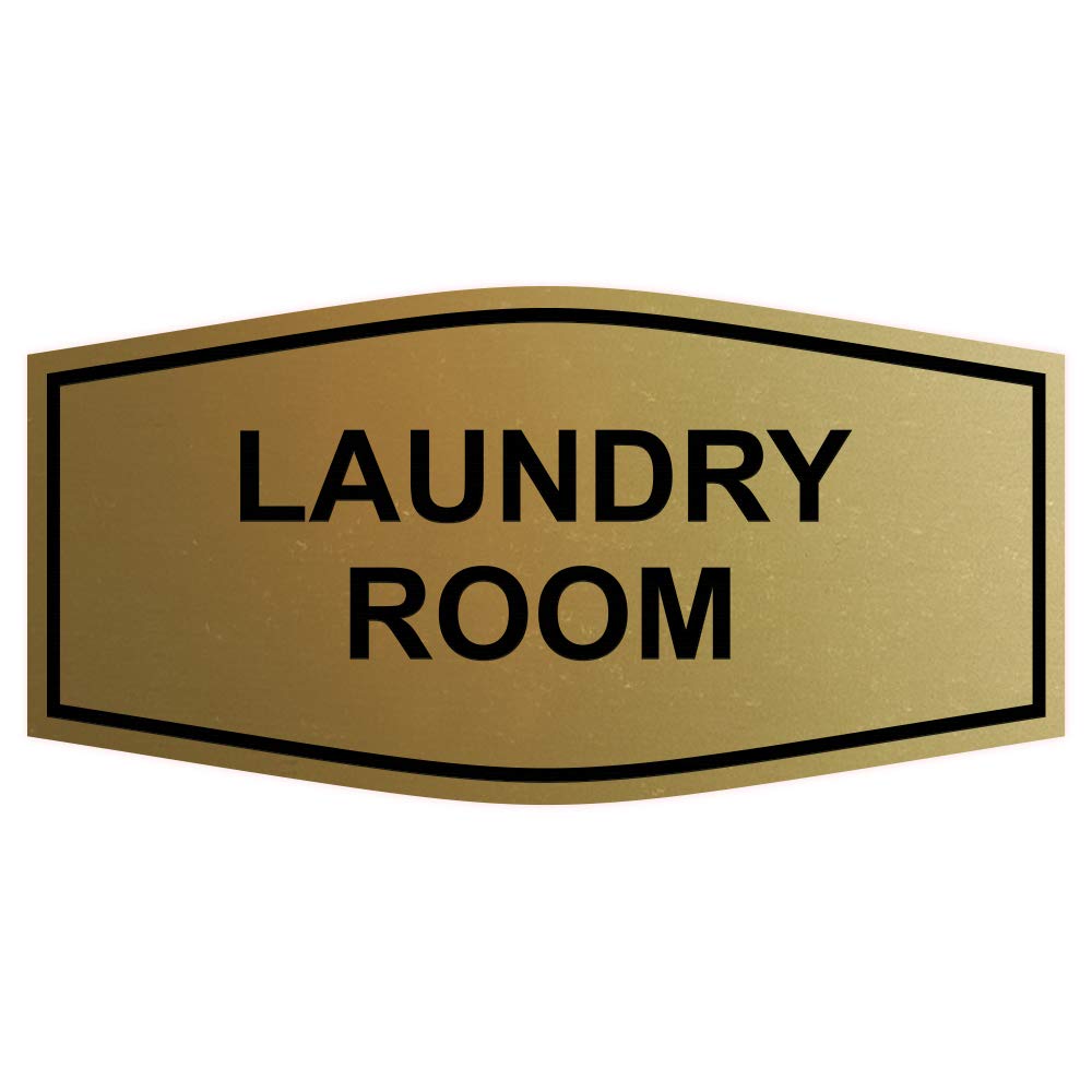 Fancy Laundry Room Sign (Brushed Gold) - Large 1 Pack