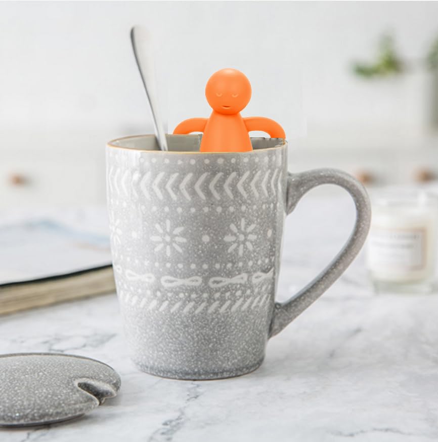 Leden Tea Infuser Cute Tea Strainer For Loose Leaf Tea Stainless Steel Fine Mesh Tea Ball Steeper With Silicone Lid For Mug And