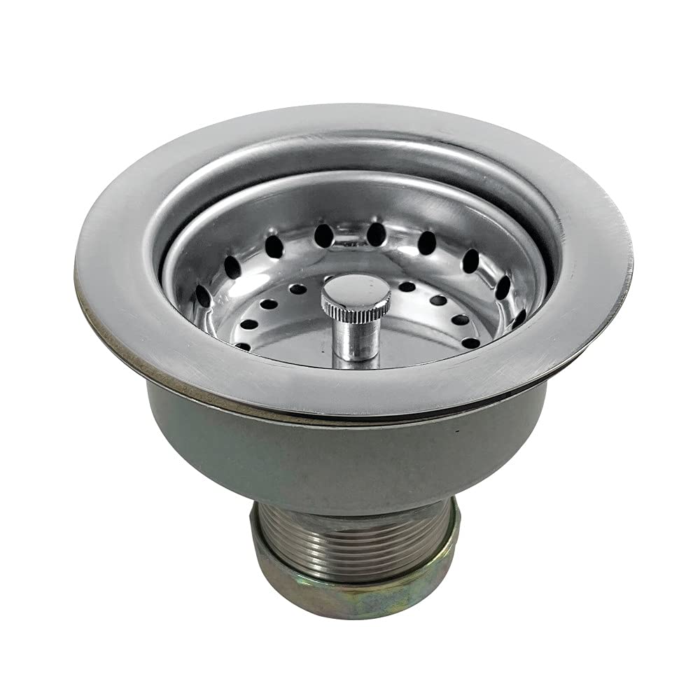 Kingston Brass K112 Tacoma Snap-N-Tite Sink Basket Strainer  Stainless Steel