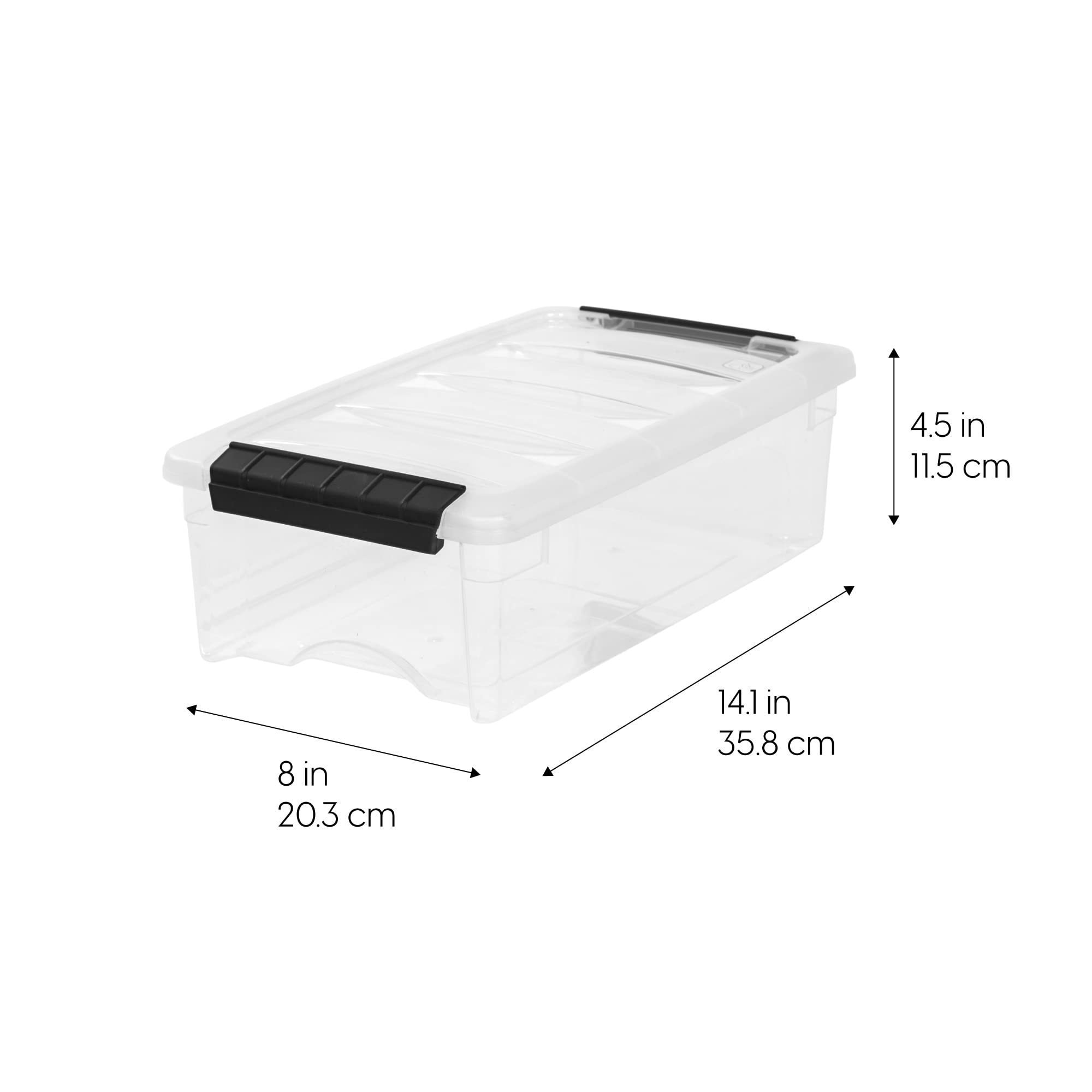 IRIS USA 10 Pack Plastic Storage Container Bin  Clear