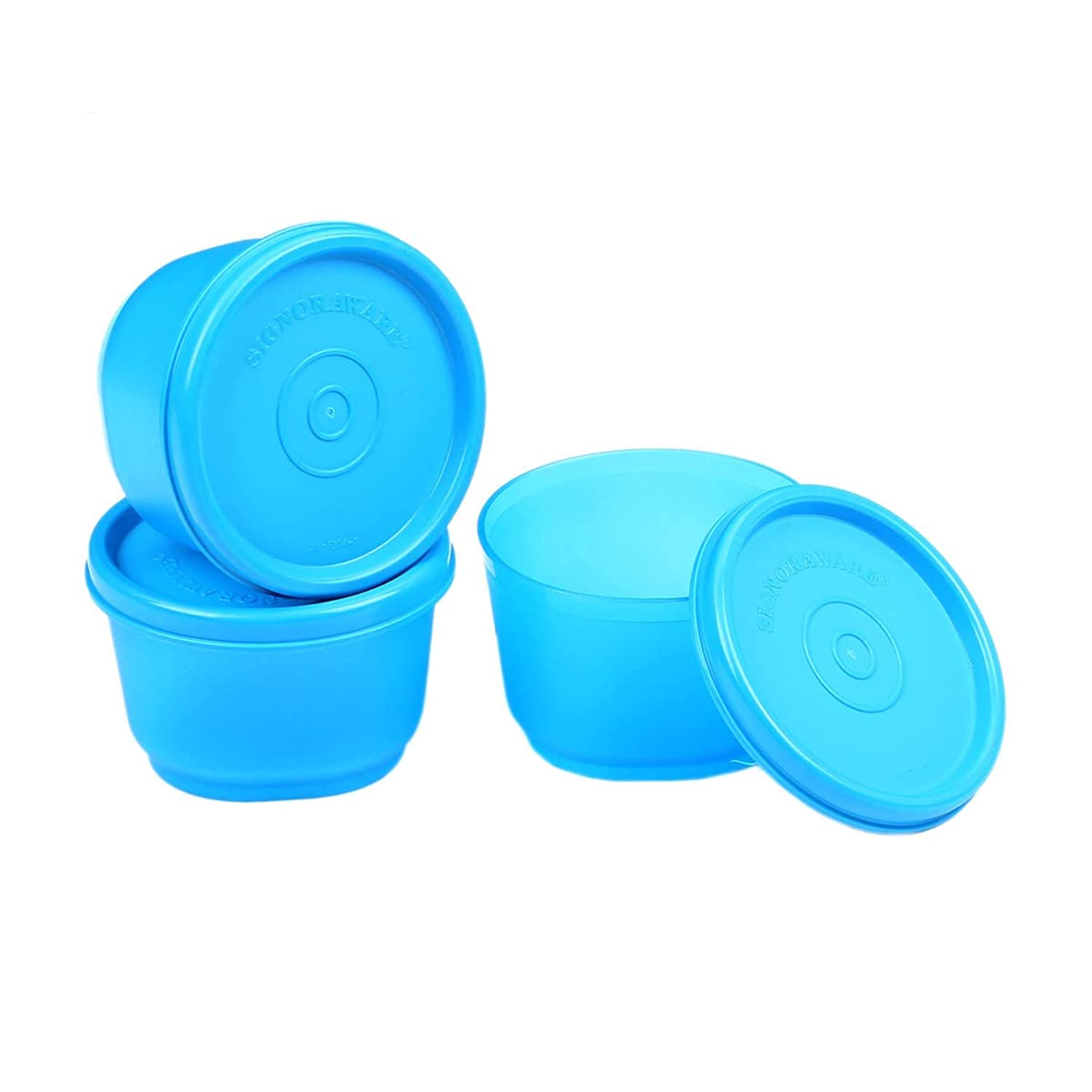 Signoraware Mini Fresh Container Set, 130Ml, Set Of 3, T Blue