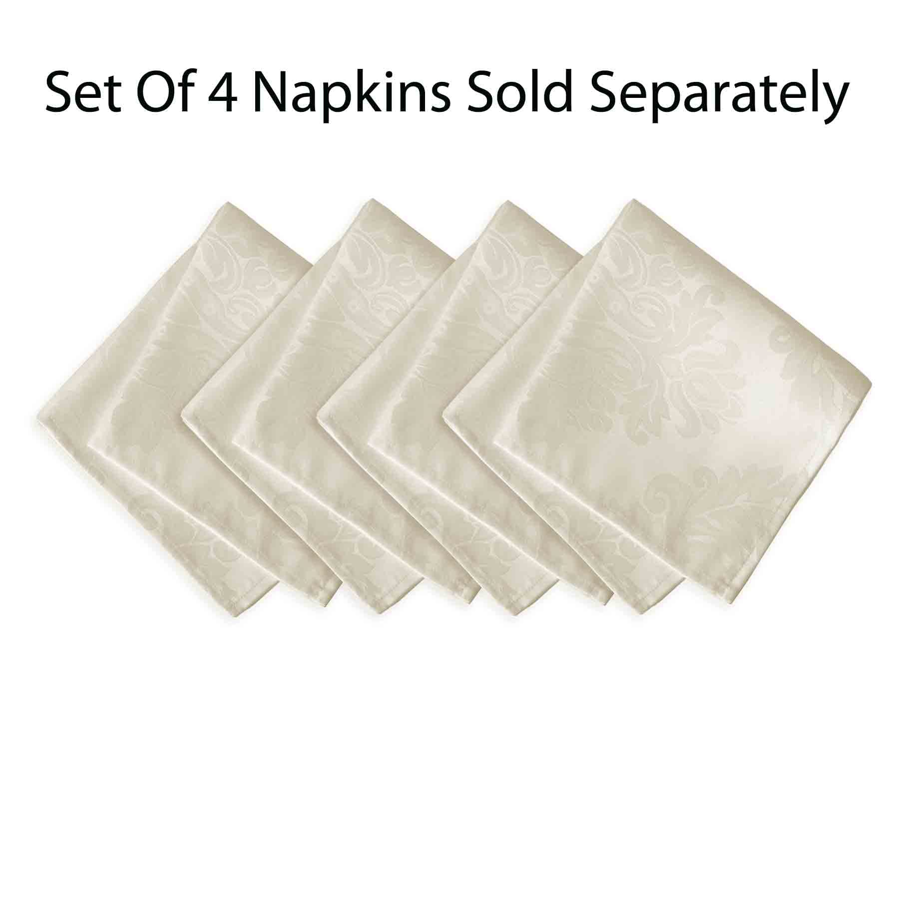 Newbridge Barcelona Luxury Damask Fabric Tablecloth  100% Polyester  No Iron  Soil Resistant Dining Room  Party Banquet and Holiday Tablecloth  90 Inch Round  Antique White