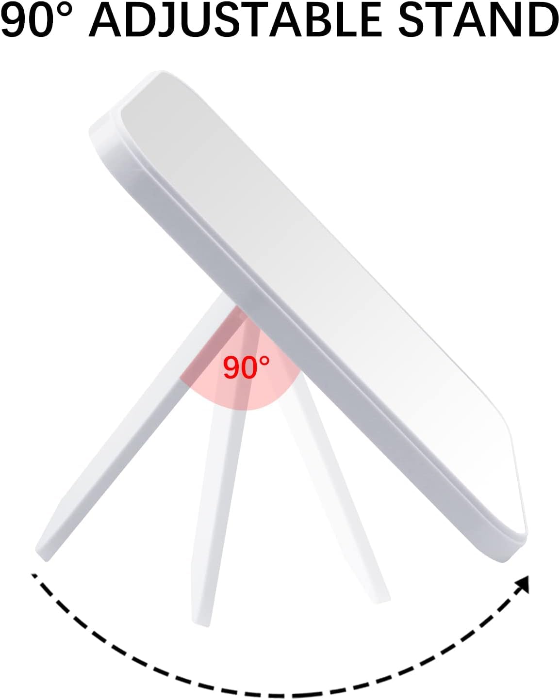 Ymemok Desktop Makeup Mirror, 8 Inch Portable Mirror, Simple Folding Makeup Mmirror With Stand, Standing Wall Hanging Double-Dut