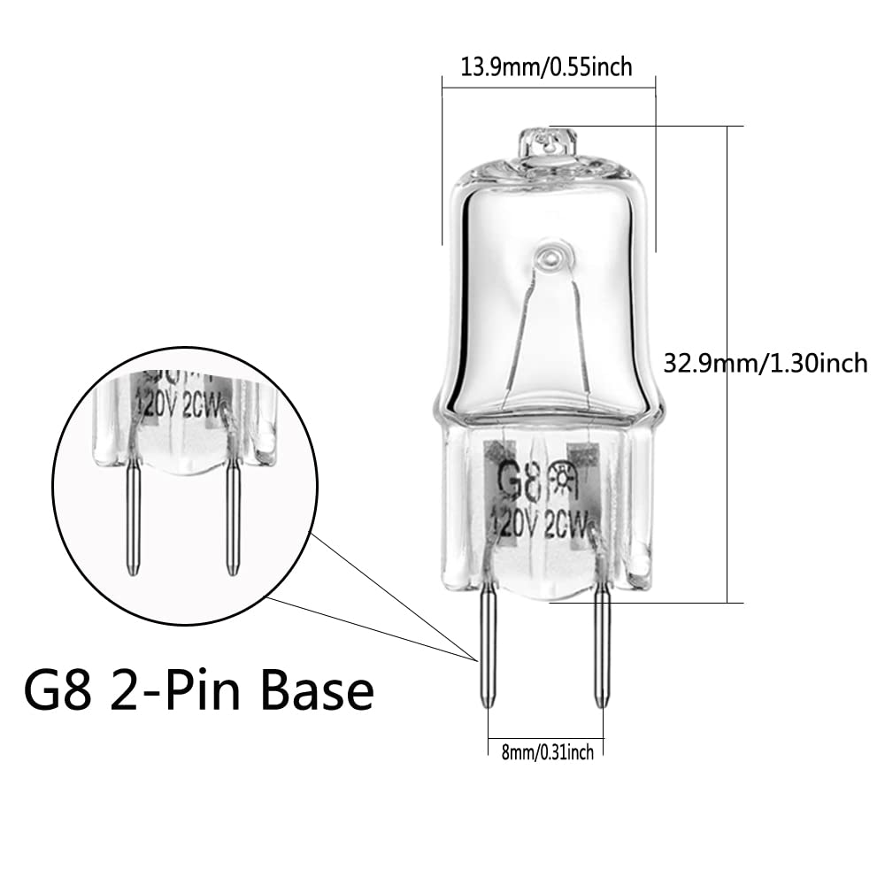 Appliance Light Bulb For Ge Microwave Oven,G8/20W/120V Night Light/Stove Light Bulb Fits For Ge Samsung Kenmore Elite Maytag Ove