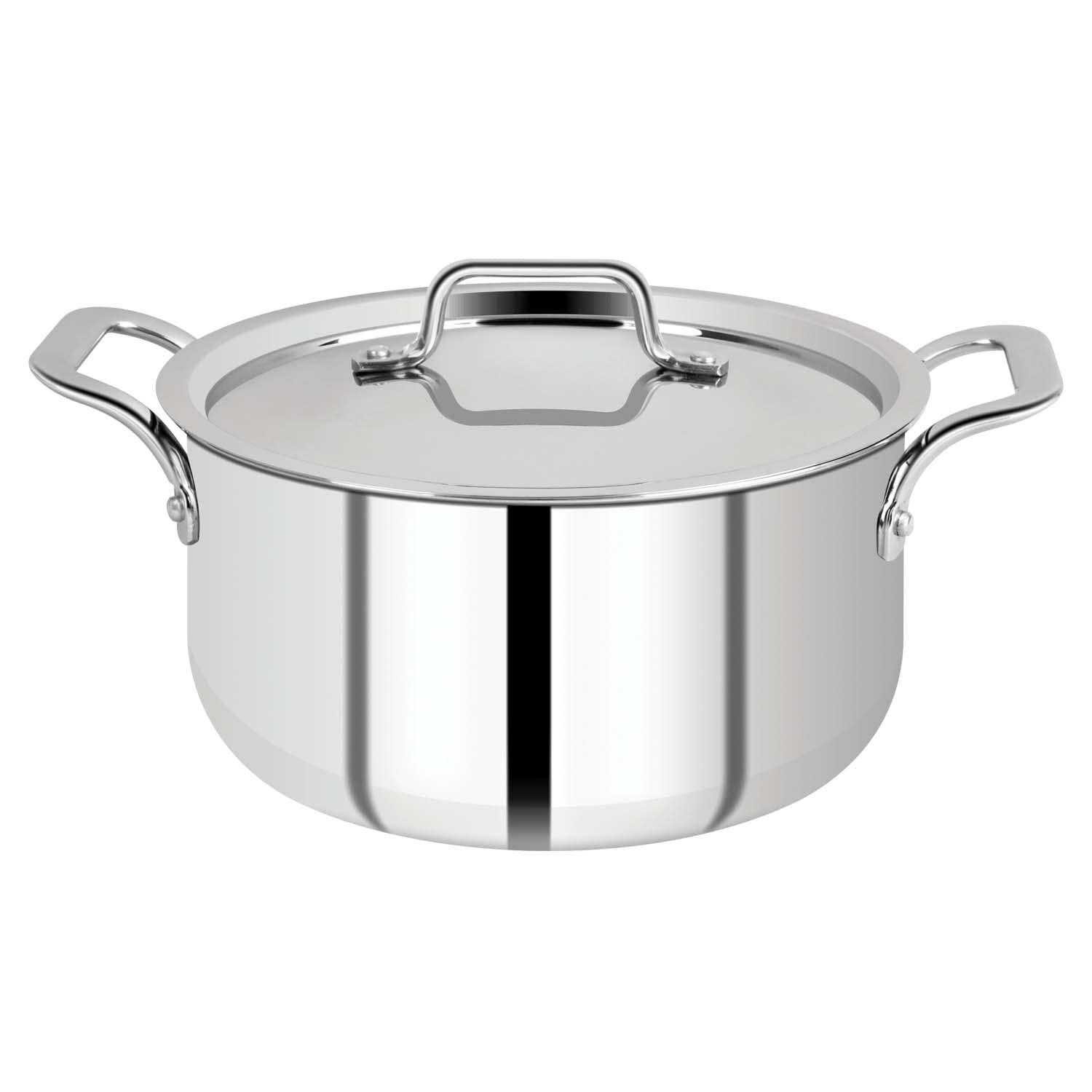 Bergner Argent Samsara Triply Stainless Steel 28Cm Biryani Handi/Cook & Serve Rice Handi, Consumes Less Oil, Healthy Cooking, Ev