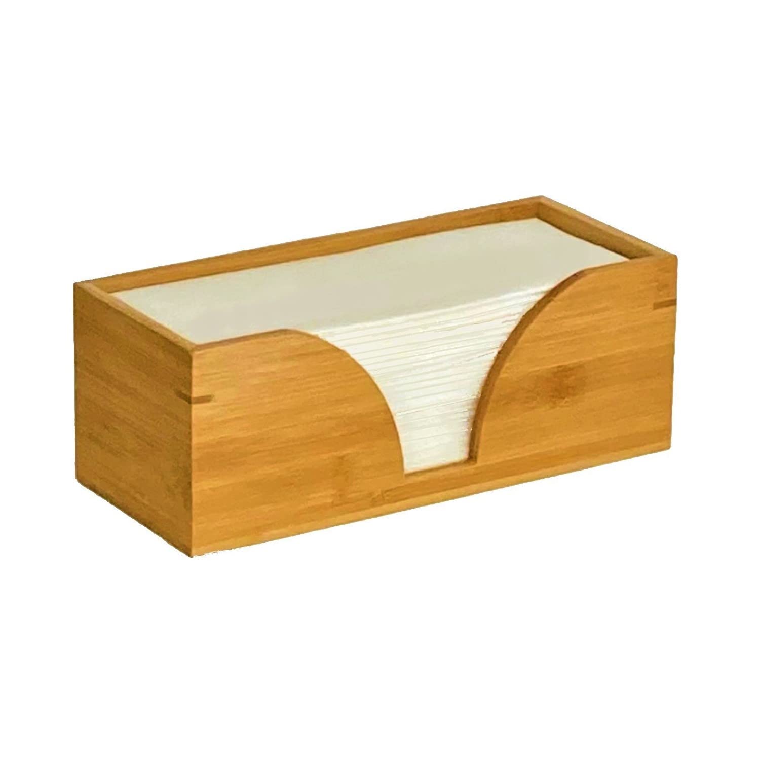 Countertop Multifold Paper Towel Dispenser - Bamboo Wood Folded Paper Towel Holder - For Multifold, Trifold & Z Fold Paper Hand