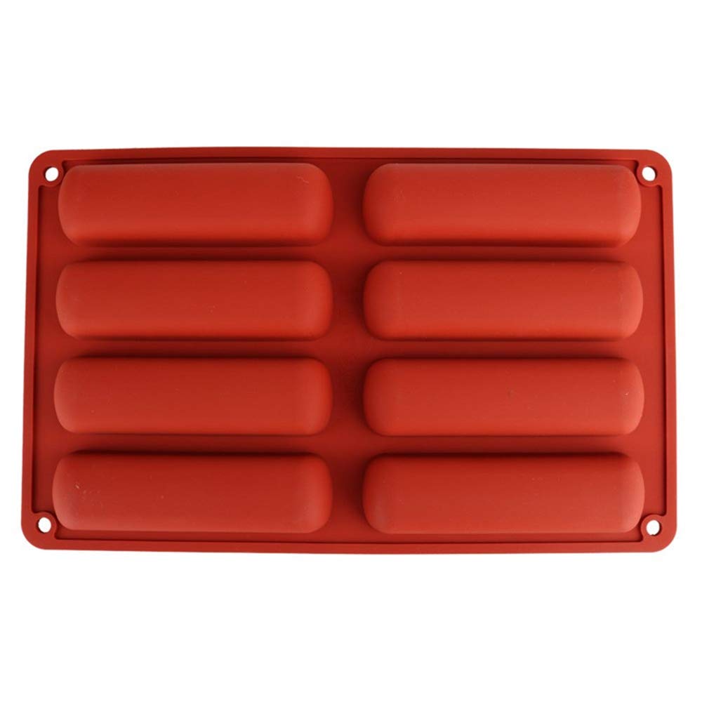 8 Cavity Long Strips Eclair Silicone Cake Pop Mold Cake Pop Maker Silicone Baking Molds Cake Handmade Baking Supplies For Chocol