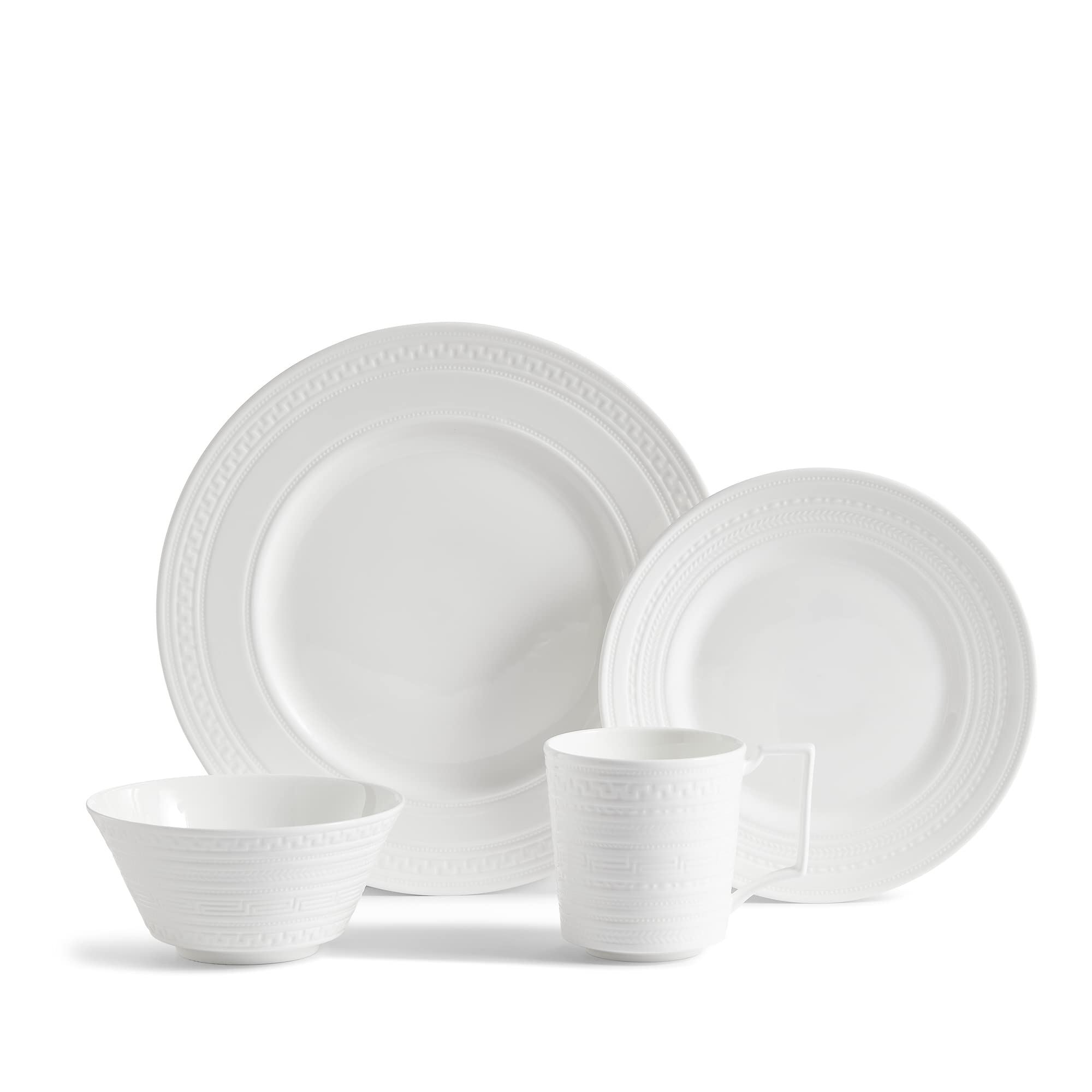 Wedgwood Intaglio 4-Piece Place Setting, White