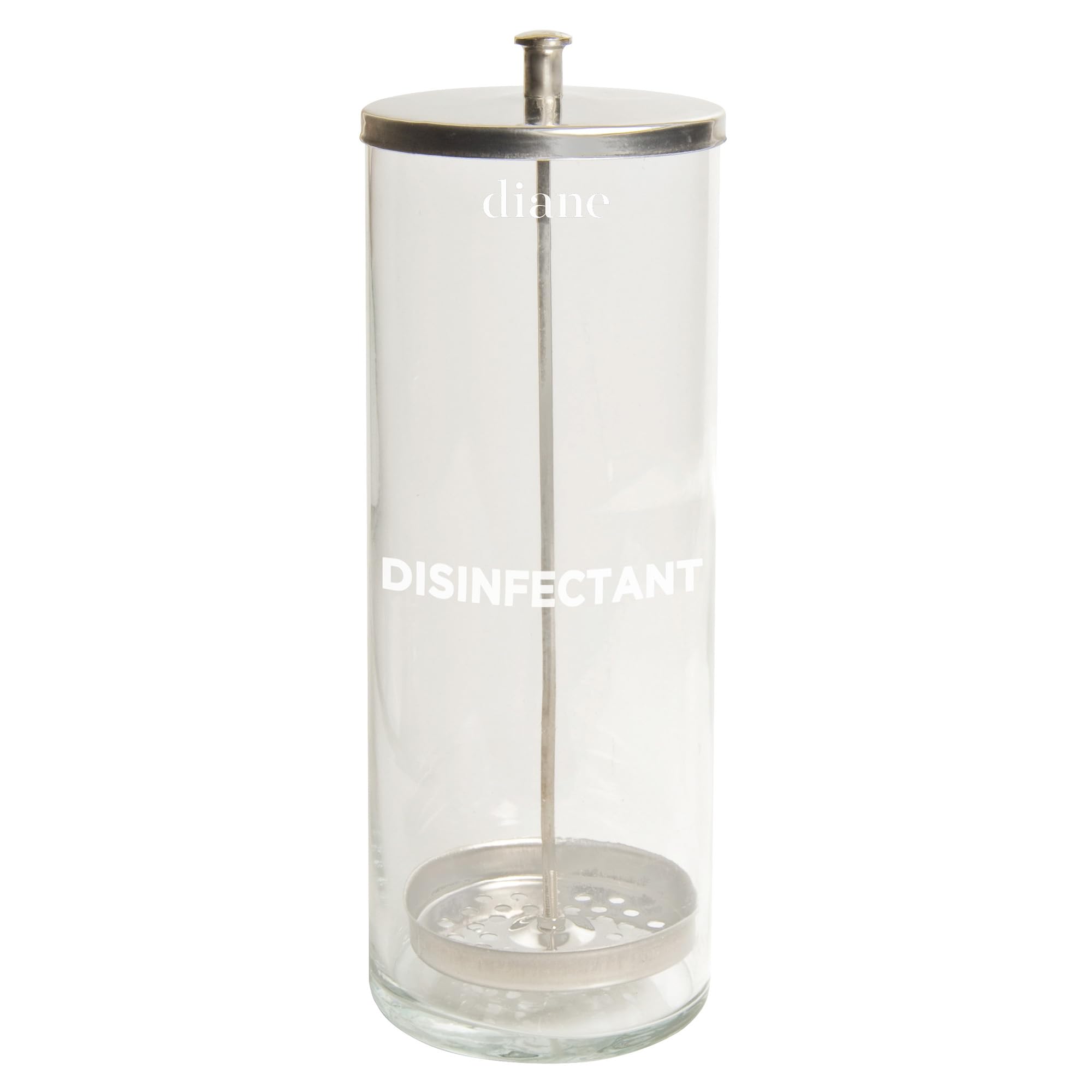 Diane Glass Disinfectant Jar For Sterilizing Hair Salon Shears, Combs, Barber Cleaning Supplies, Clippers, And Nail Tools - Larg