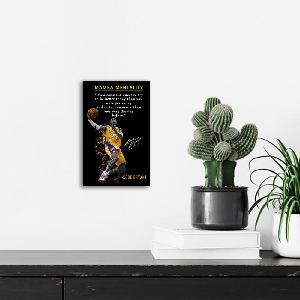 Amart Sun Basketball Player Sports Home Decor  Basketball Superstar No. 24 Quote Poster Inspirational Canvas Wall Art  Motivatio