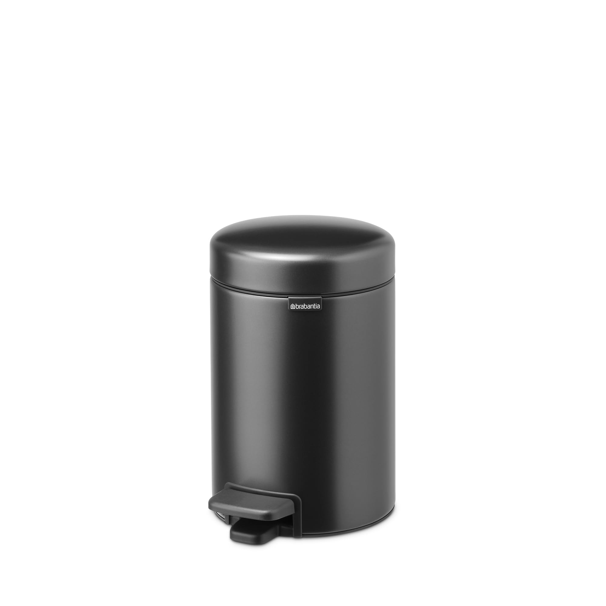 Brabantia New Icon Step Trash Can (0.8 Gal/Confident Gray) Soft Closing Kitchen Garbage/Recycling Can with Removable Bucket