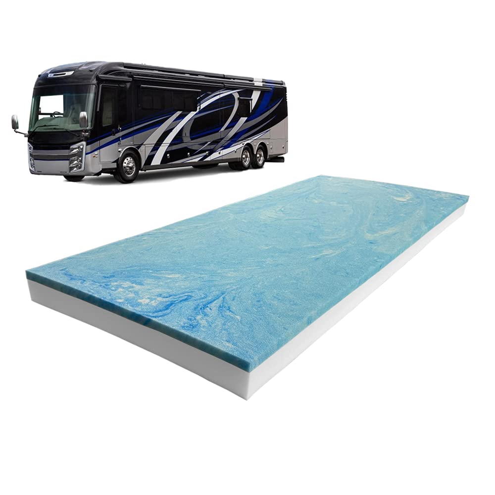 Foamma 6    X 24    X 72    Truck, Camper, Rv Travel Visco Gel Memory Foam Bunk Mattress Replacement, Made In Usa, Comfortable,
