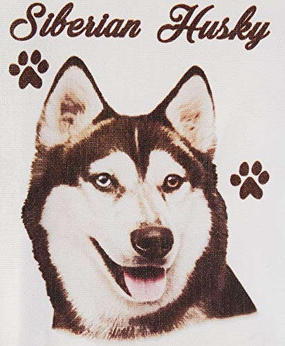 E&S Pets Siberian Husky Kitchen Towels, Off-White 26.00'' X 18.00''