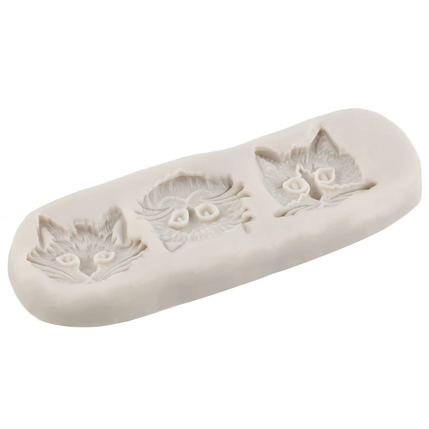 Sijiangmold Cat Head Fondant Molds Bear Fox Unicorn Silicone Mold For Cupcake Topper Cake Decorating Chocolate Gum Paste Polymer